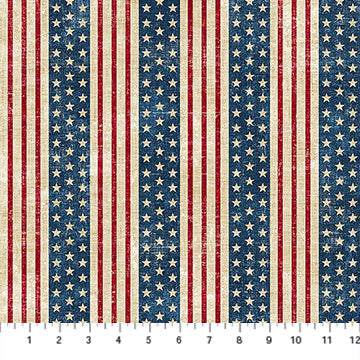 Stripe Cream Multi- American Heartland