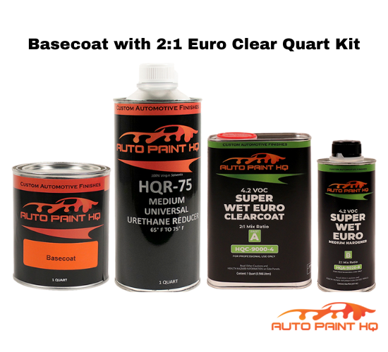 Subaru D6S Sterling Silver Basecoat Clearcoat Quart Complete Paint Kit