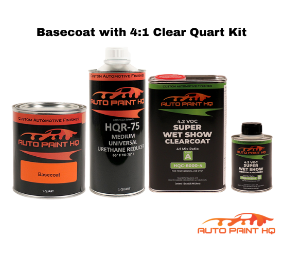Subaru K6U Carbide Gray Basecoat Clearcoat Quart Complete Paint Kit