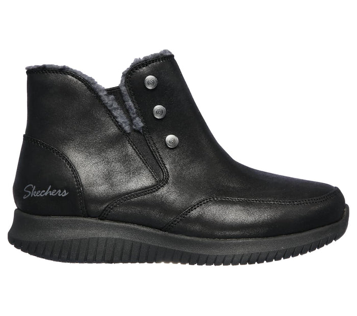 Svart fodrad ankelstövel från Skechers