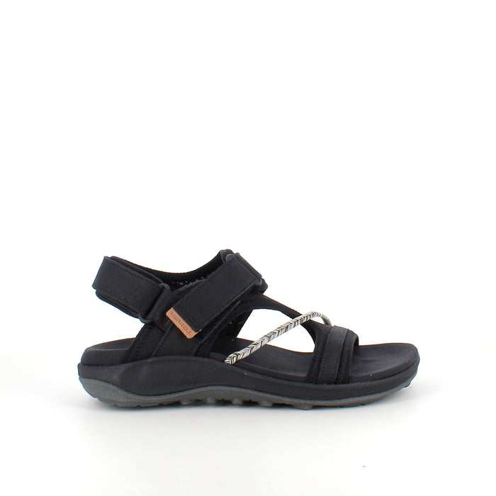 Svart Merrell-sandal – bekväm sandal med justerbar passform