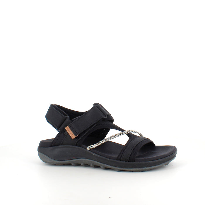 Svart Merrell-sandal – bekväm sandal med justerbar passform
