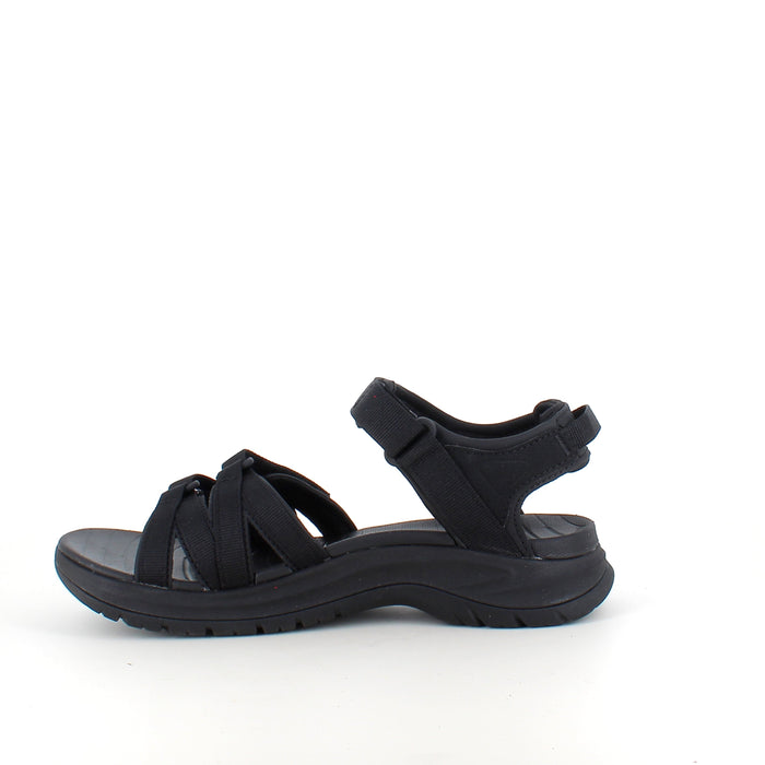 Svart Teva-sandal med fotvalvsstöd och extra komfort