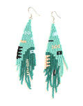 Teal Beaded Earrings
