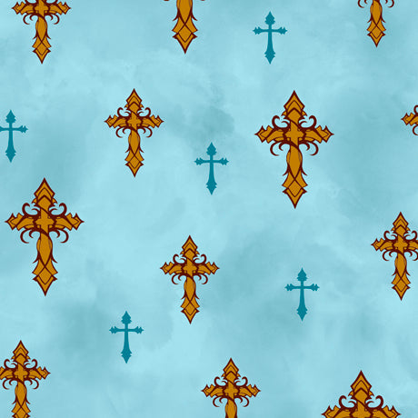 Teal Crosses- Amazing Grace