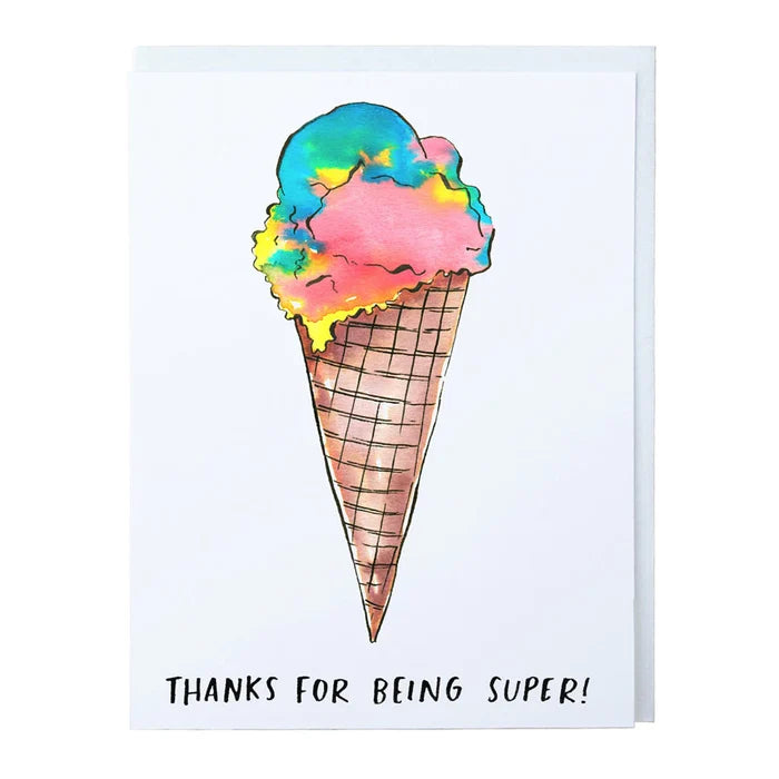 Thanks For Being Super! (Superman Ice Cream) Card — City Bird