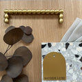 Cabinet Knobs & Handles The Bayside Luxe Cottesloe Solid Satin Brass Cabinetry Handle