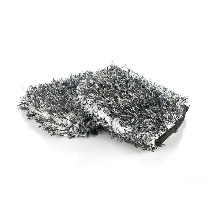 The Rag Company Ultra Wheel Mitt - 6" x 7" | Black and Grey | 2 pack