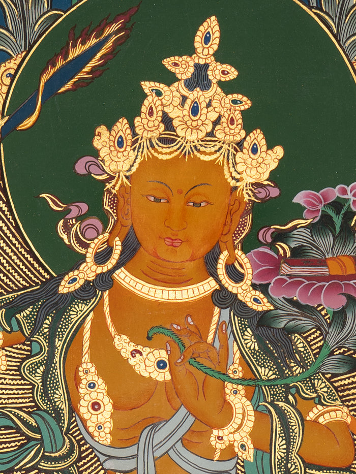Tibetan Manjushri Thangka -  Sacred Art