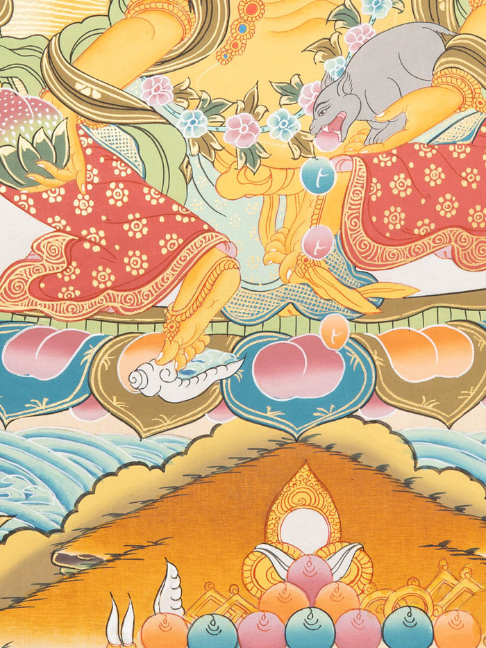 Tibetan Zambala Thangka - Sacred Painting