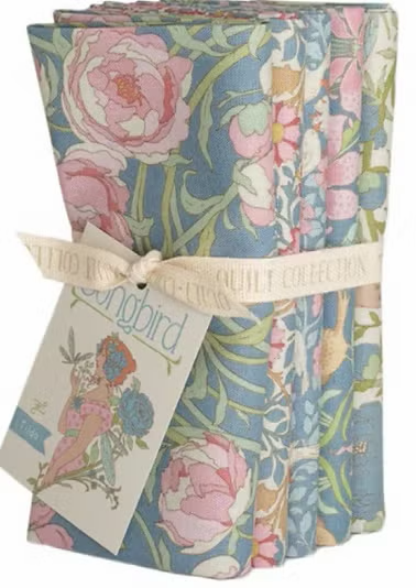 Tilda Songbird Blue Fat Quarter Bundle- 5 FQ