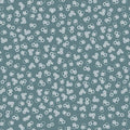 Tiny Circles Dusty Blue Linen- Wisps on the Wind