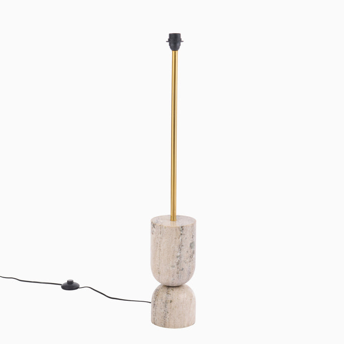 Tiree Taupe Marble Floor Lamp Base - 97cm - Laura James
