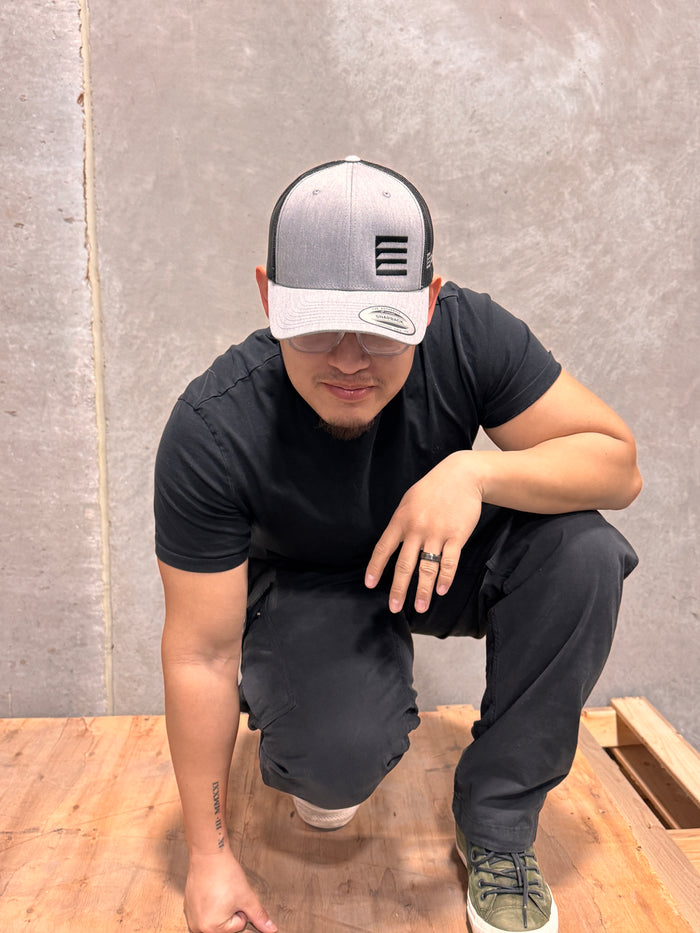 TOC Supplies Classic Snapback Trucker, Gray/Black