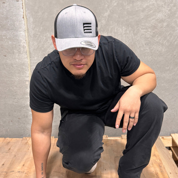 TOC Supplies Classic Snapback Trucker, Gray/Black