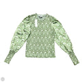 Top Long Sleeve By J Flower In Green & White, Size: S