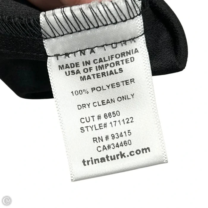 Top Sleeveless By Trina Turk In Black, Size: S