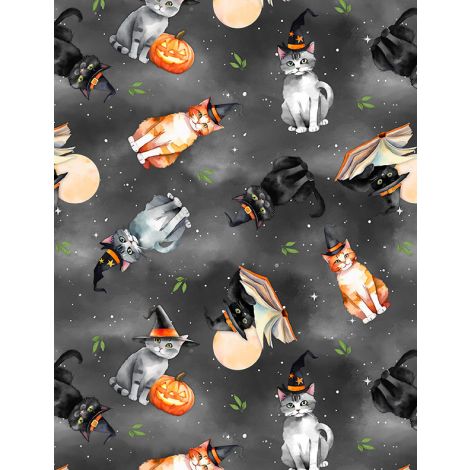 Tossed Cats Black- Spooky Tails