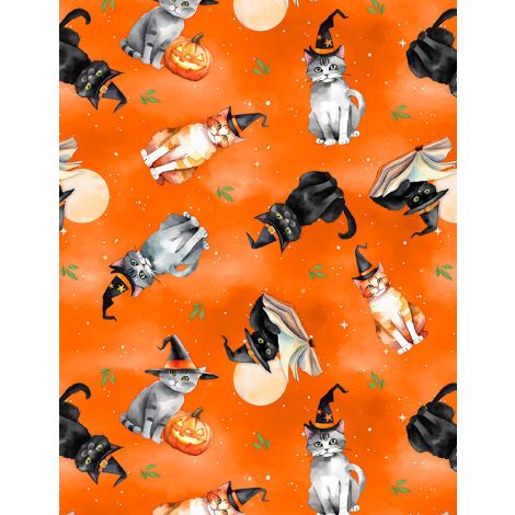 Tossed Cats Orange- Spooky Tails