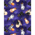 Tossed Cats Purple- Spooky Tails