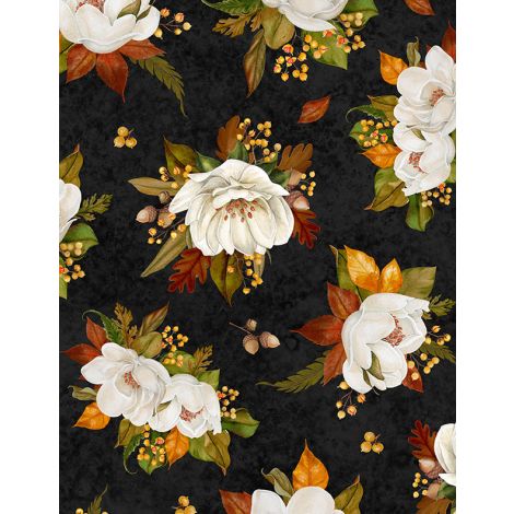 Tossed Magnolias Black- Oh My Gourd!