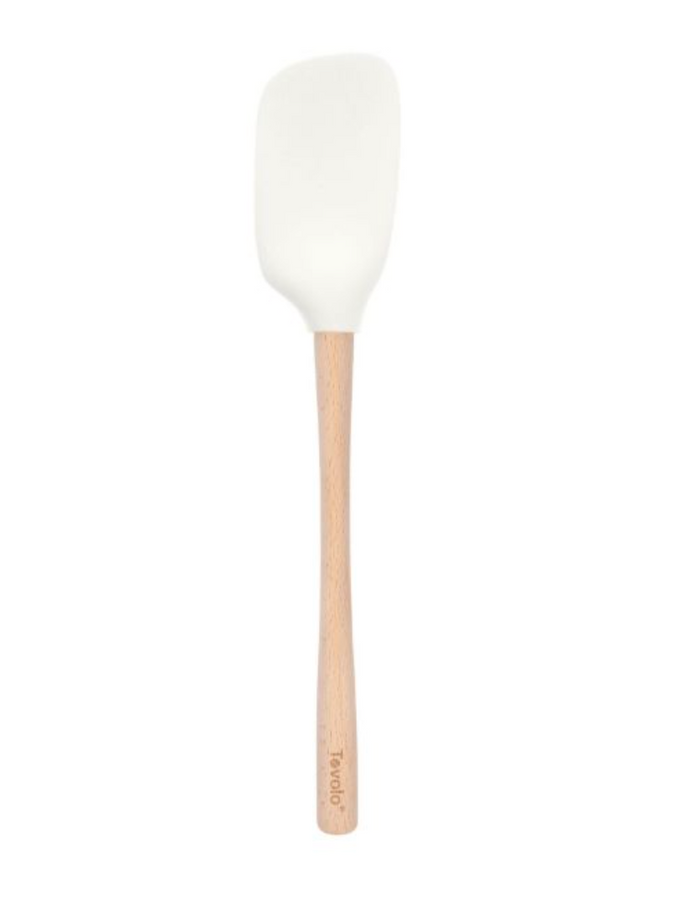 Tovolo | Flex-Core Wood Handled Spoonula - White