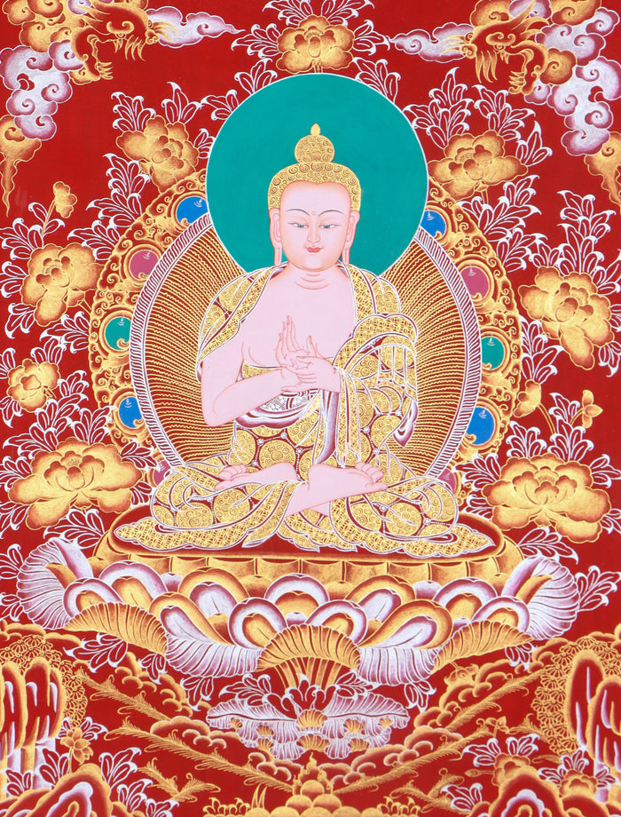 Vairochana Buddha Thangka Painting for wall hanging decor.