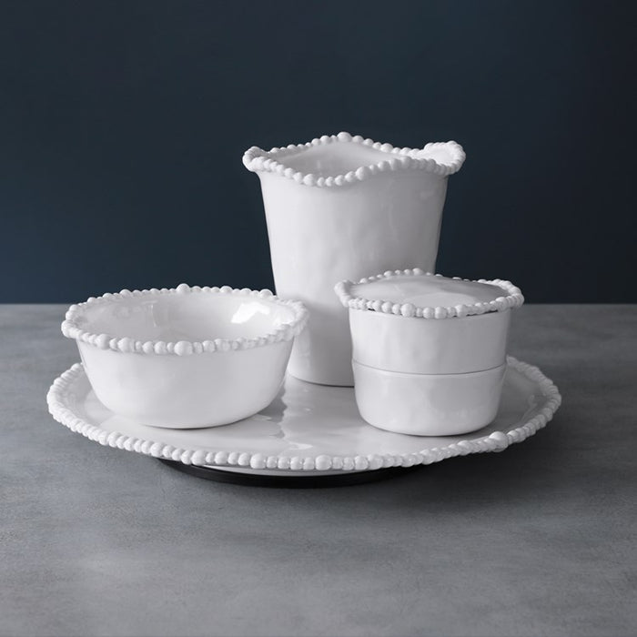 VIDA Alegria 14" Lazy Susan in White - The Preppy Bunny