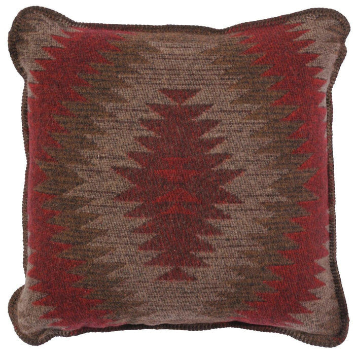 Wampum wool blend fabric pillow - Your Western Decor