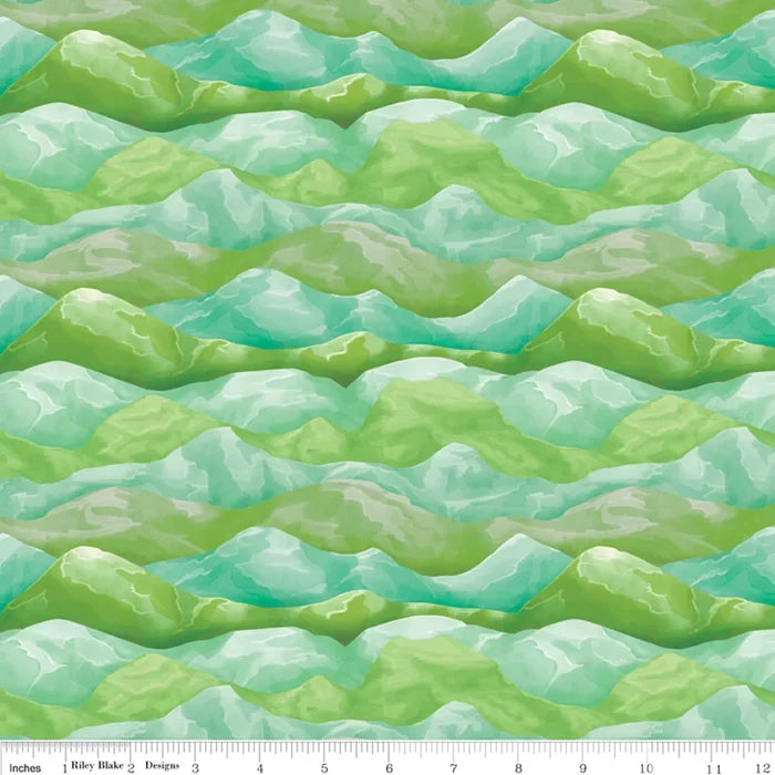 Washington Mountain Print Green