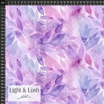 Watercolor Leaf Toss- Pink/Lavender- Light & Lush