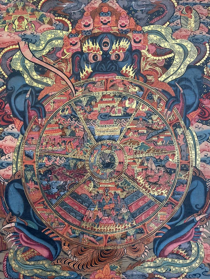 Wheel of Life - Handpainted Thangka Art