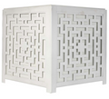 White Fretwork Planter by The Enchanted Home