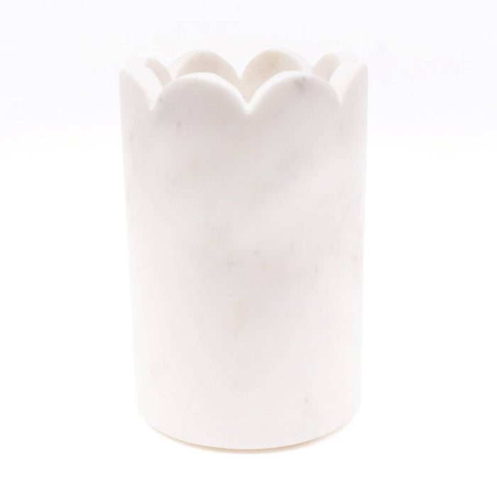 White Marble Scalloped Wine & Champagne Chiller - The Preppy Bunny