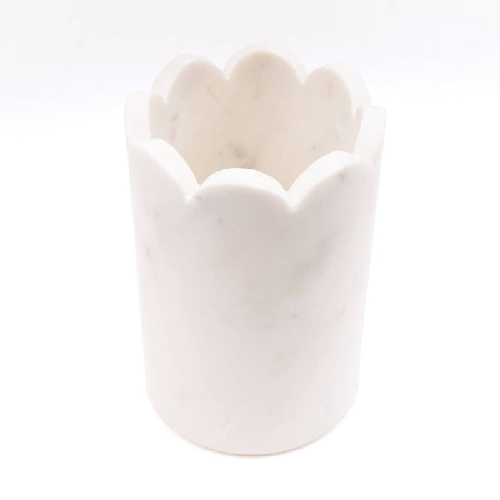 White Marble Scalloped Wine & Champagne Chiller - The Preppy Bunny