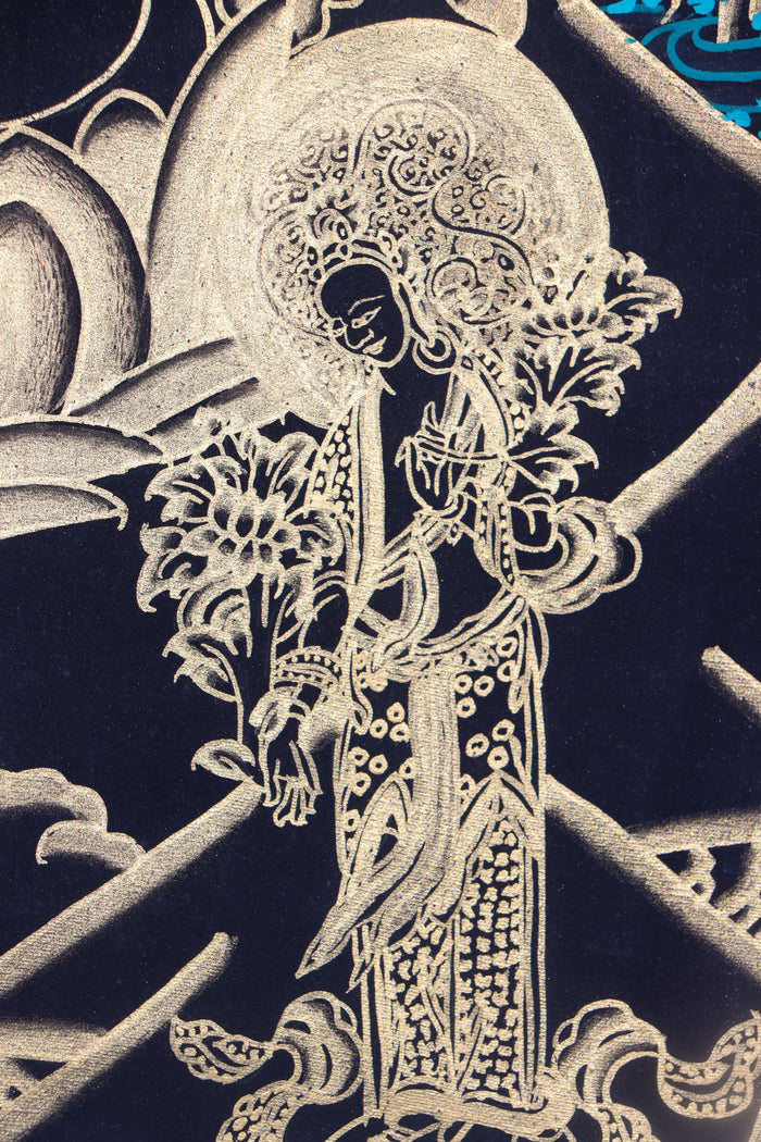 White Tara Thangka Painting for meditation.