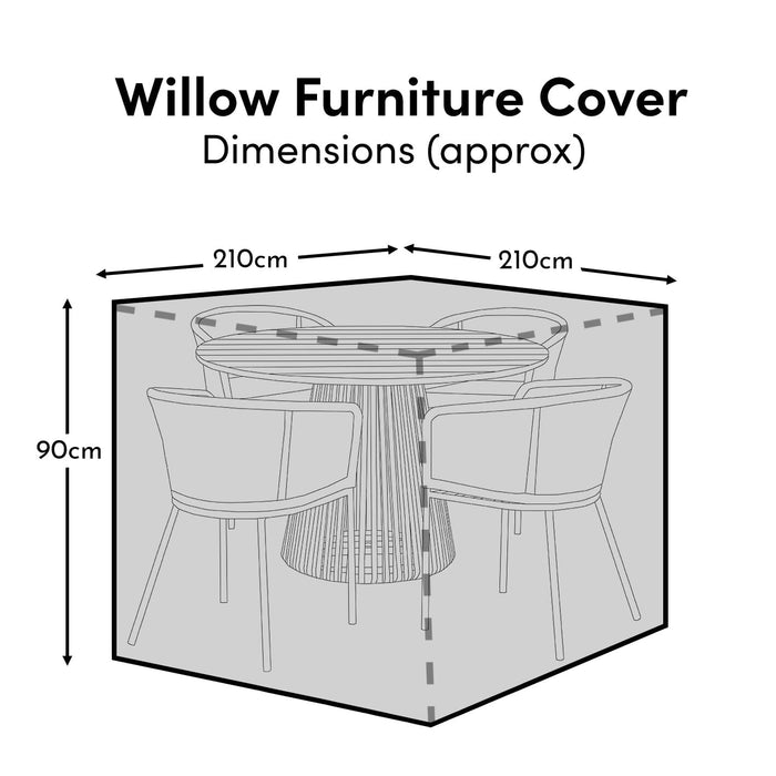 Willow Round Table 4-6 Seater Furniture Cover 210x210x90cm
