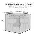 Willow Round Table 4-6 Seater Furniture Cover 210x210x90cm