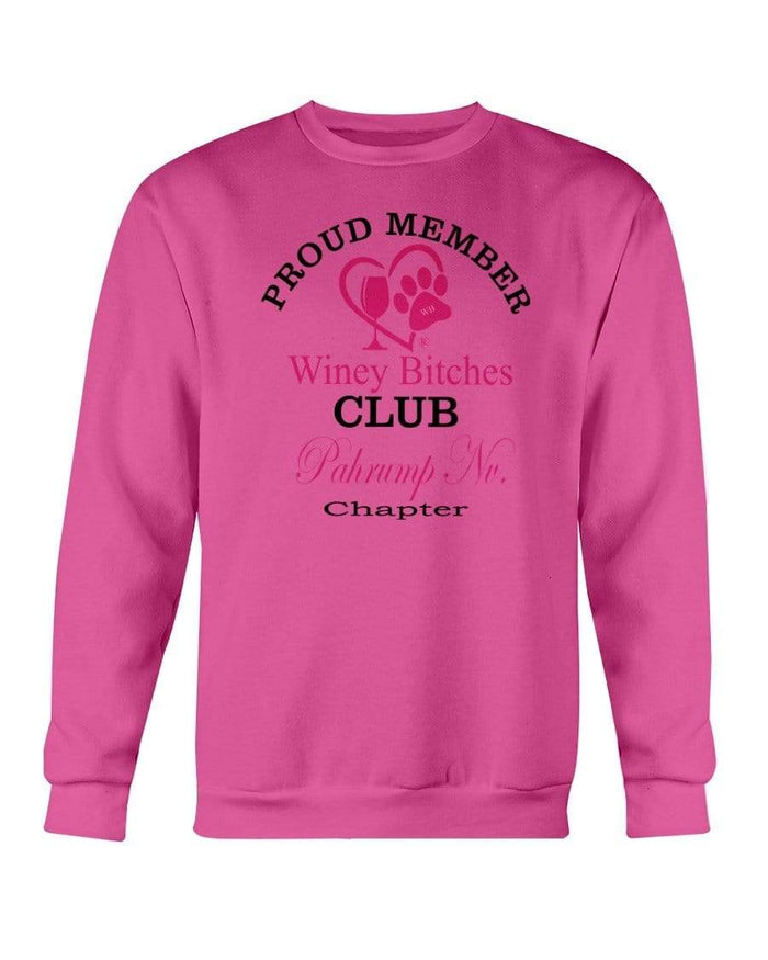 Sweatshirts Heliconia / S Winey Bitches Club-Proud Member-Pahrump Nv Chapter Sweatshirt - Crew WineyBitchesCo