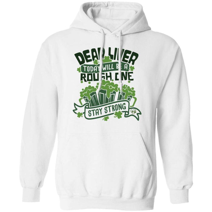 Sweatshirts White / S Winey Bitches Co "Dear Liver, Today will be a Rough One" Pullover Hoodie 8 oz. WineyBitchesCo
