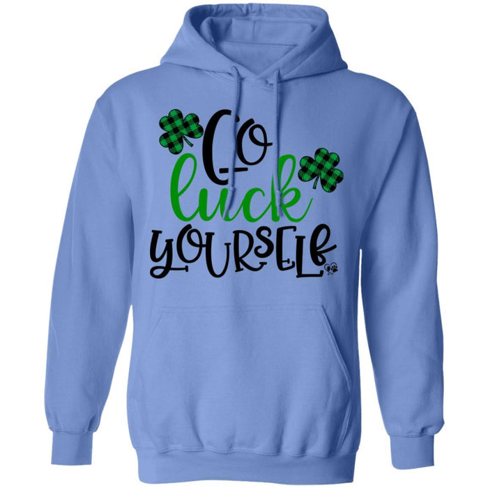 Sweatshirts Carolina Blue / S Winey Bitches Co Go Luck Yourself" Pullover Hoodie 8 oz. WineyBitchesCo
