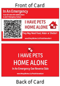 Winey Bitches Co Pet At Home Emergency Alert Wallet-Purse Card