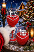 Winey Bitches Co "Santa's Little Helper" Holiday Drinkware-Choose your color
