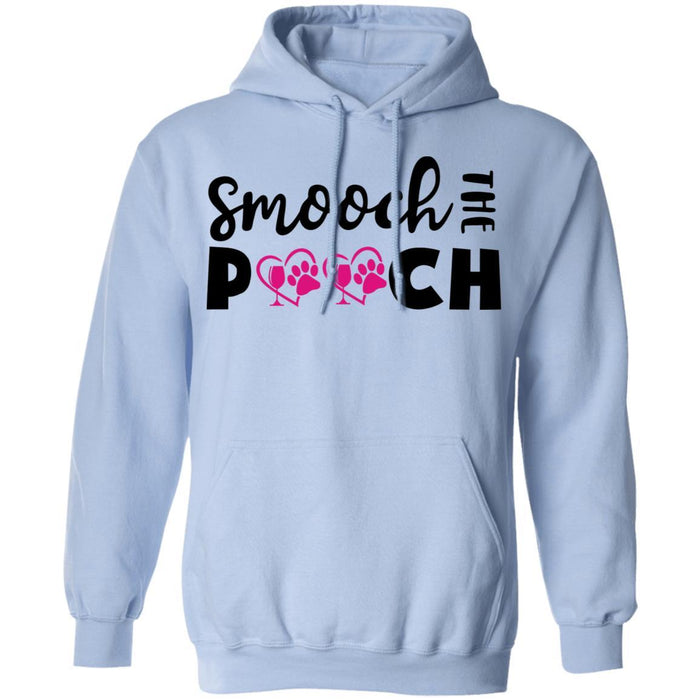 Sweatshirts Light Blue / S Winey Bitches Co "Smooch The Pooch" Pullover Hoodie 8 oz. WineyBitchesCo
