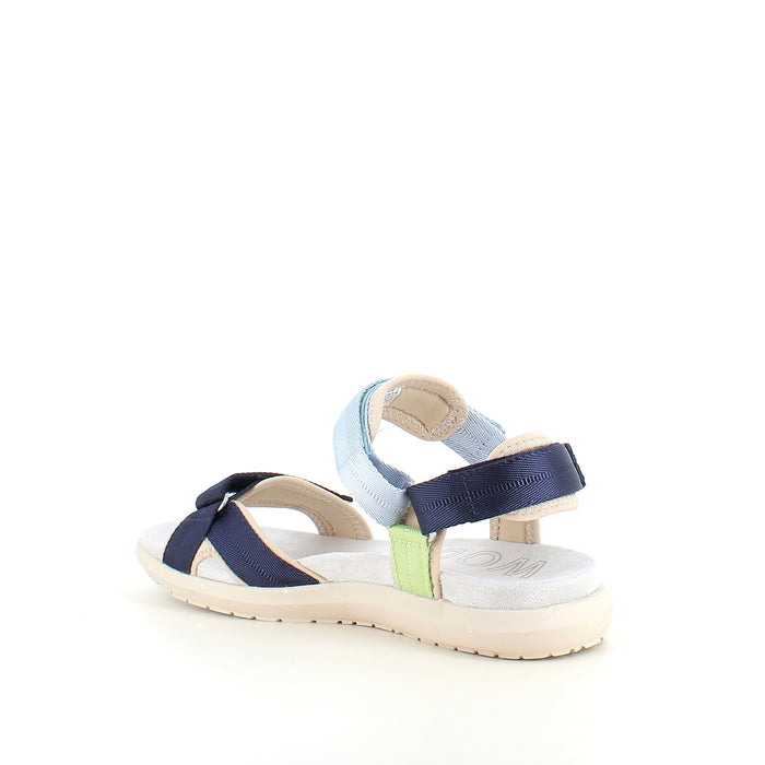 Woden sandal Moonstone Multi i blå, gröna och beige nyanser