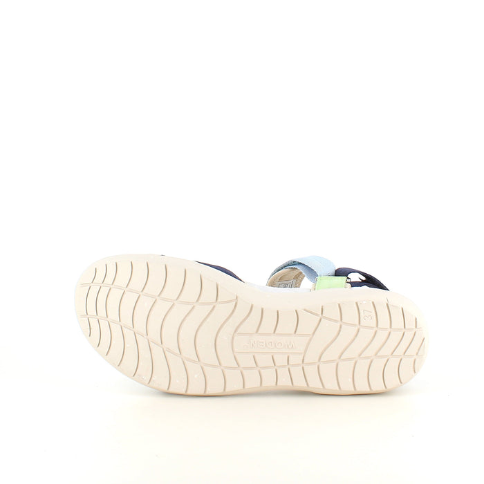 Woden sandal Moonstone Multi i blå, gröna och beige nyanser