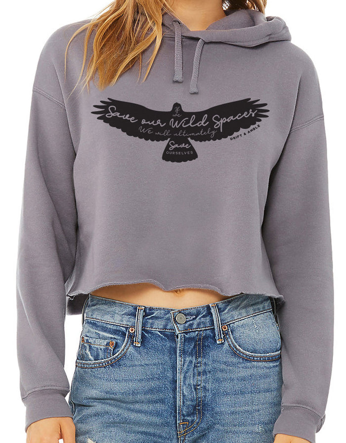 Women's Wild Spaces Crop Fleece Hoodie