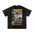 Word of Mouf - Snow Washed Oversized Cotton T-Shirt