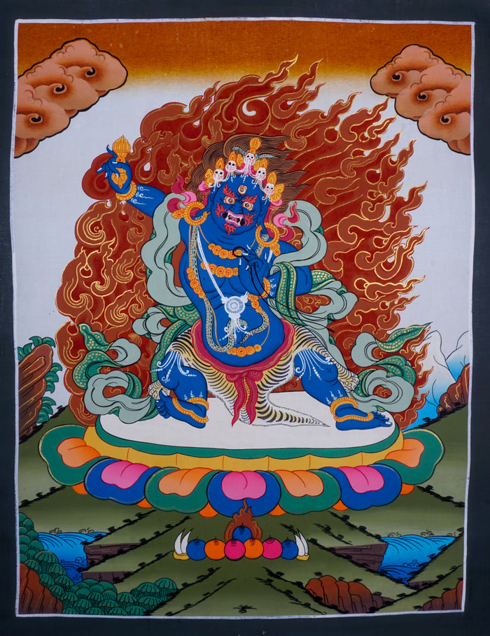 Wrathful Vajrapani Thangka - Lucky Thanka