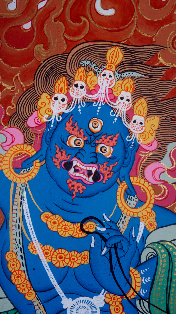Wrathful Vajrapani Thangka - Lucky Thanka